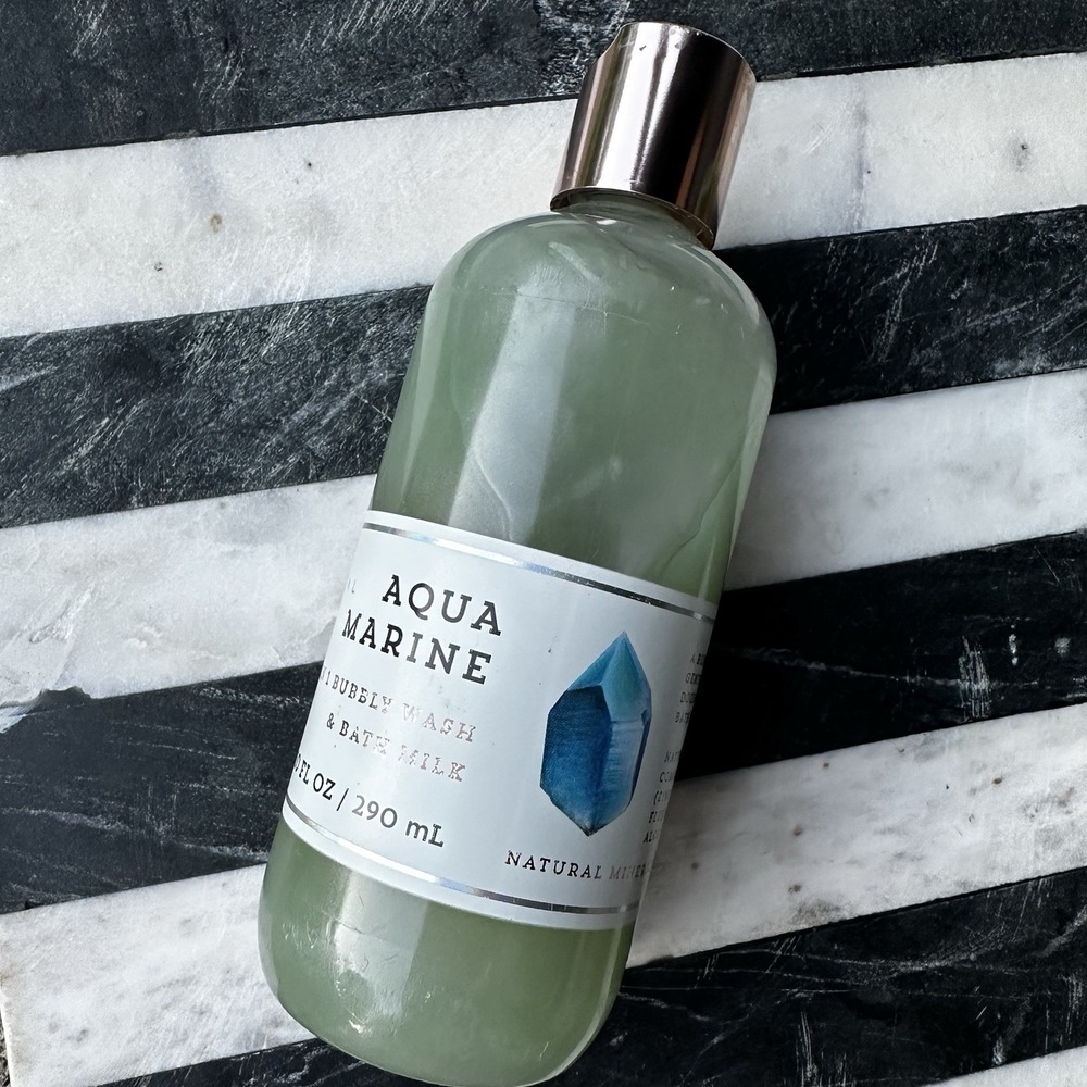 Bath & Body Works AQUA MARINE 2-IN-1 Bubble Wash Bath Milk 10 oz Mineral Co RARE